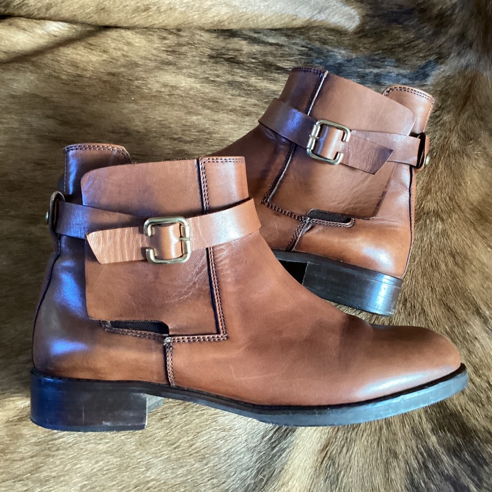 Hush Puppies Leather Buckle Boots